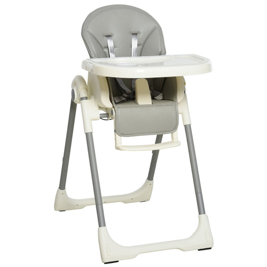 Homcom Trona Para Bebé Evolutiva Plegable De +6 Meses Altura Ajustable Ruedas Y_0