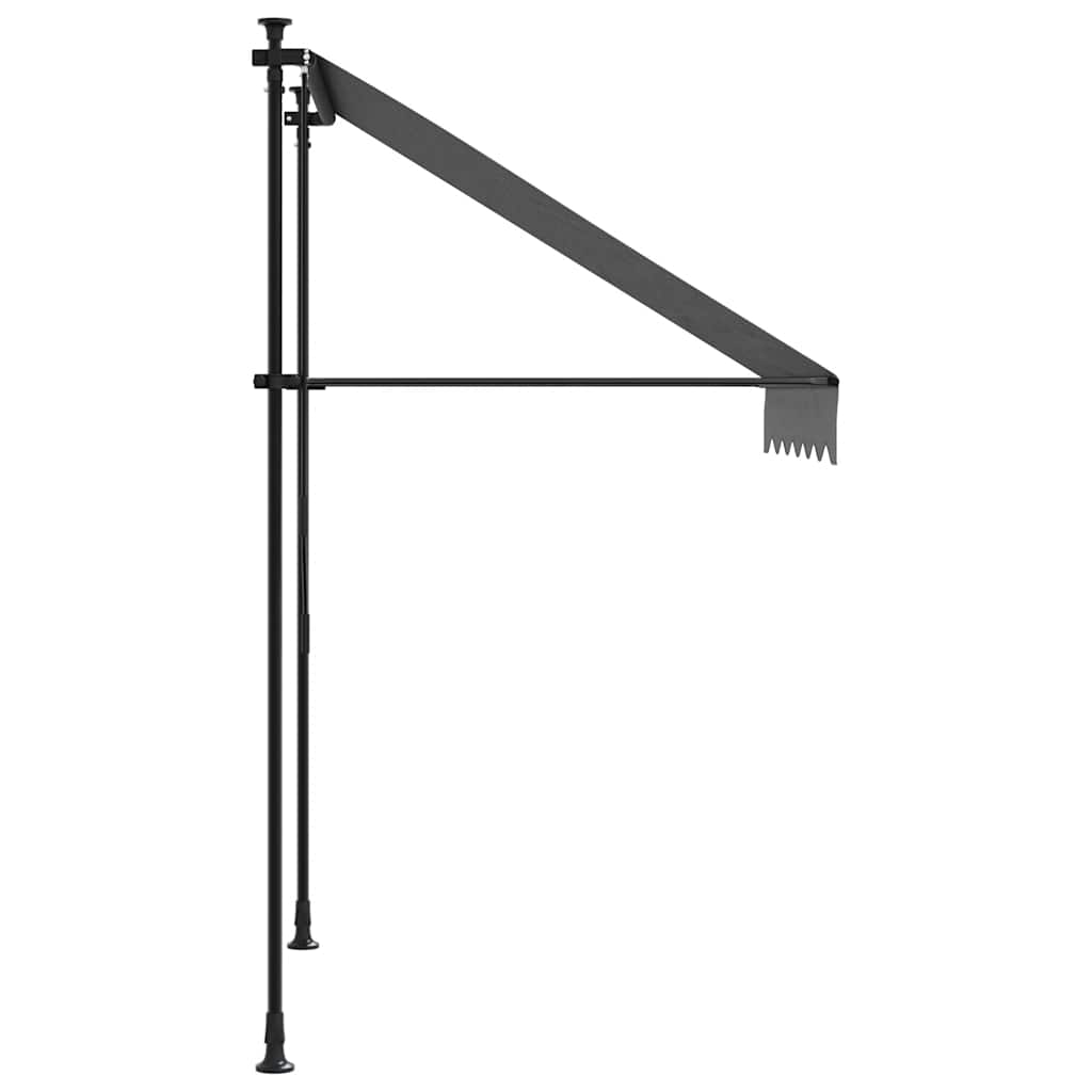 Toldo Retráctil De Tela Y Acero Gris Antracita 150x150 Cm_4
