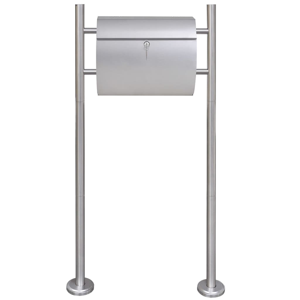 Vidaxl Buzón Con Soporte De Acero Inoxidable_1