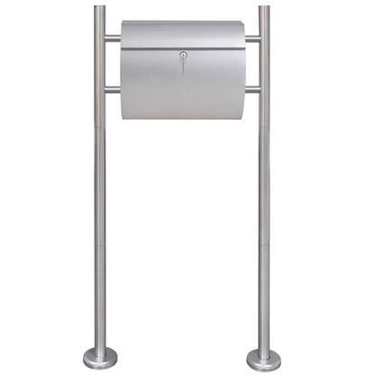 Vidaxl Buzón Con Soporte De Acero Inoxidable_1