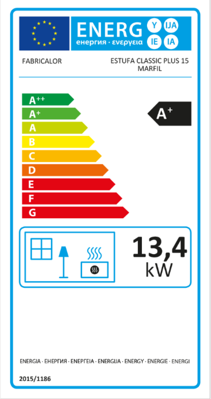 Fabricalor Estufa De Pellets Classic Plus 15 Burdeos Ventilada_2
