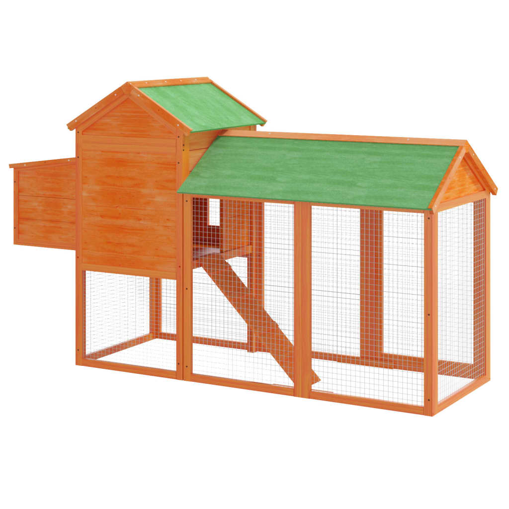 Vidaxl Gallinero Madera Maciza De Pino Marrón 193x65x117 Cm_5