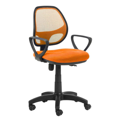 Silla De Escritorio Bari Pvc, Naranja, 52,5 X 87-99 X 61cm_0