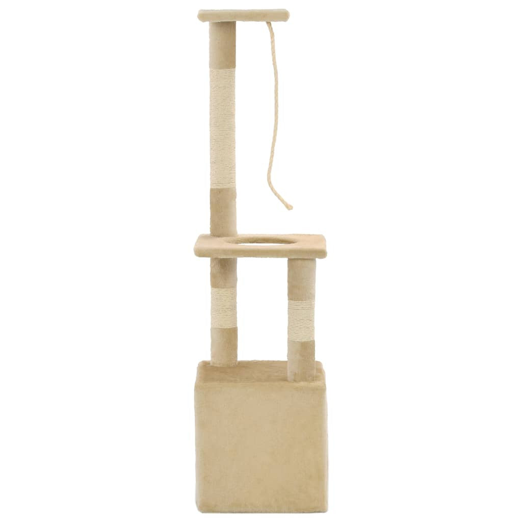 Vidaxl Rascador Para Gatos Con Poste Rascador De Sisal 109 Cm Beige_3