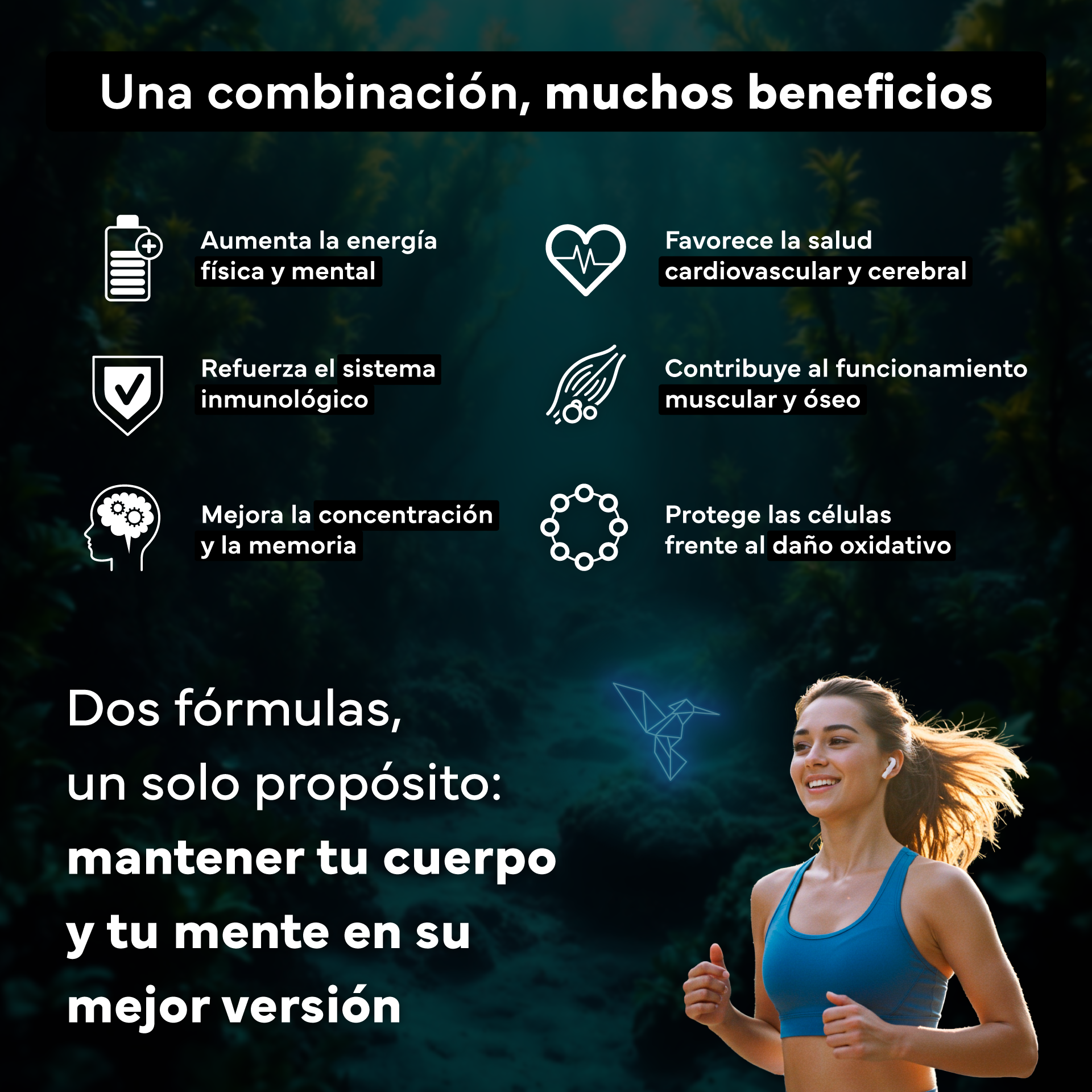 Multivitaminas Con Magnesio Y Ginseng + Omega 3 2000mg Omegatex®. Sevens Nutrition. Energía, Corazón Y Cerebro_2