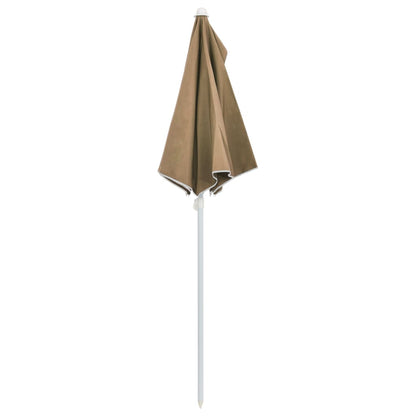 Sombrilla De Jardín Semicircular Con Palo Taupe 180x90 Cm_4