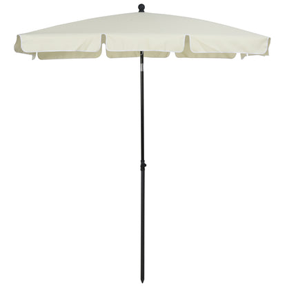 Outsunny Sombrilla De Jardín De Aluminio 2x1,3x2,5 M Beige_0