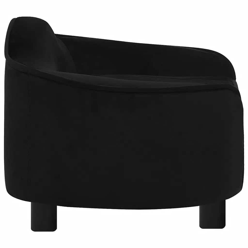 Vidaxl Sofá Para Perros Felpa Negro 67x47x36 Cm_3