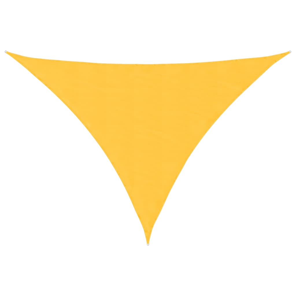 Toldo De Vela Triangular De Tela Oxford Amarillo 3x4x4 M_0