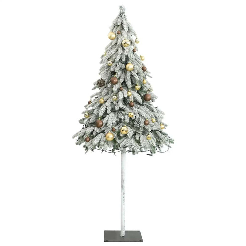 Vidaxl Árbol De Navidad Artificial Con 150 Leds Bolas Y Nieve 120 Cm_3