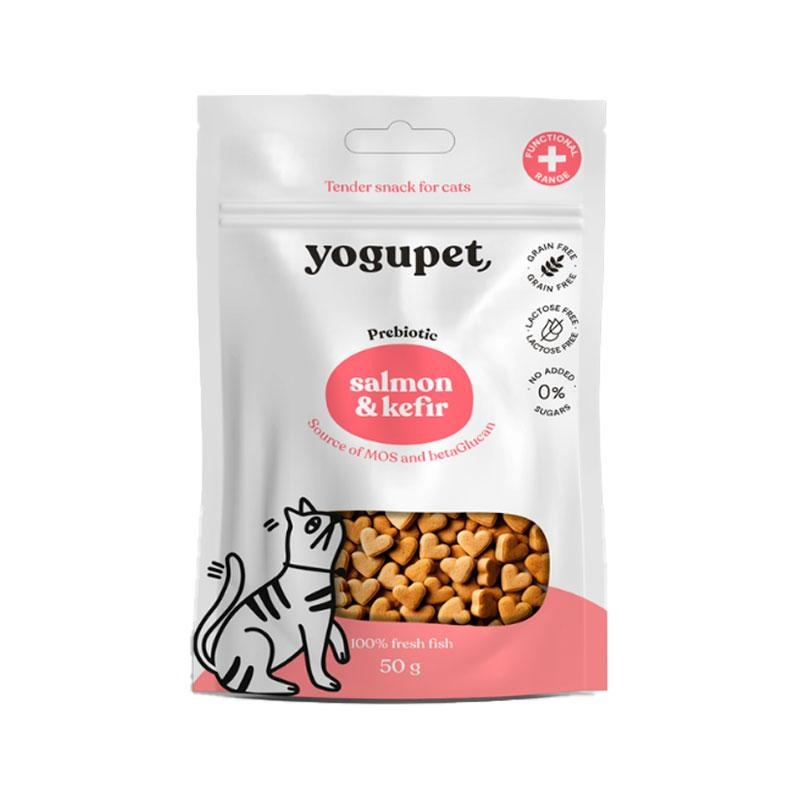Yogupet Snack semihúmedo con salmón y kéfir para gatos 50 g