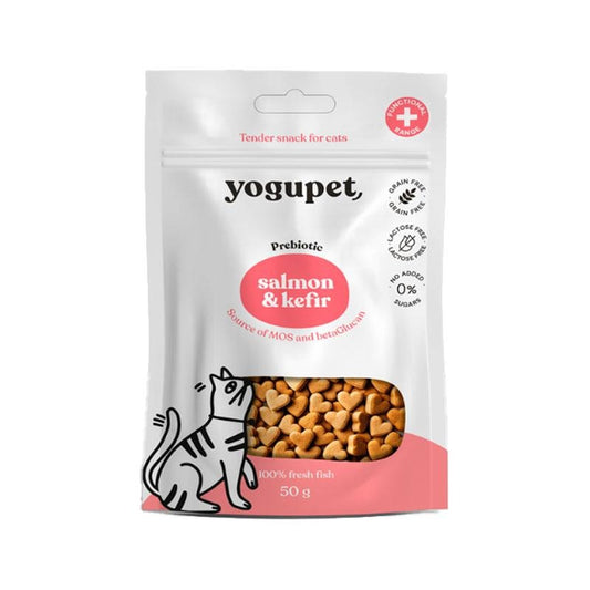 Yogupet Snack semihúmedo con salmón y kéfir para gatos 50 g