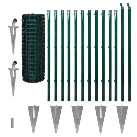 Set De Euro Valla Acero Verde 25x1,2 M / Vetonek_0