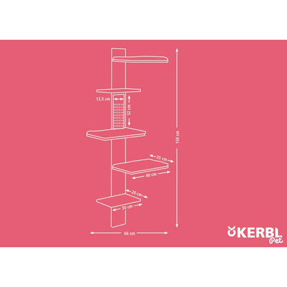 Kerbl Rascador Para Gatos Timber Wall Color Natural Y Gris Taupe 150cm_2