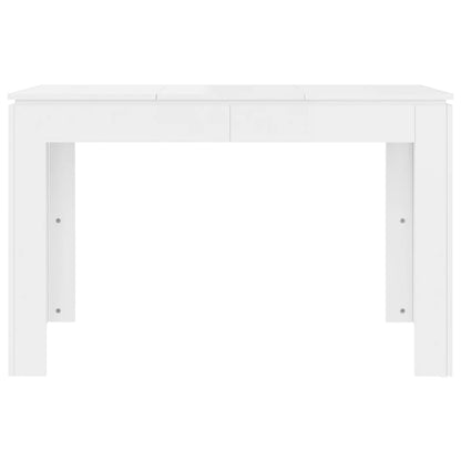 Mesa De Comedor Madera De Ingeniería Blanco Brillo 120x60x76 Cm_2