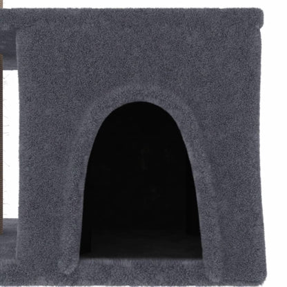 Rascador Para Gatos Con Postes De Sisal Gris Oscuro 48 Cm_5