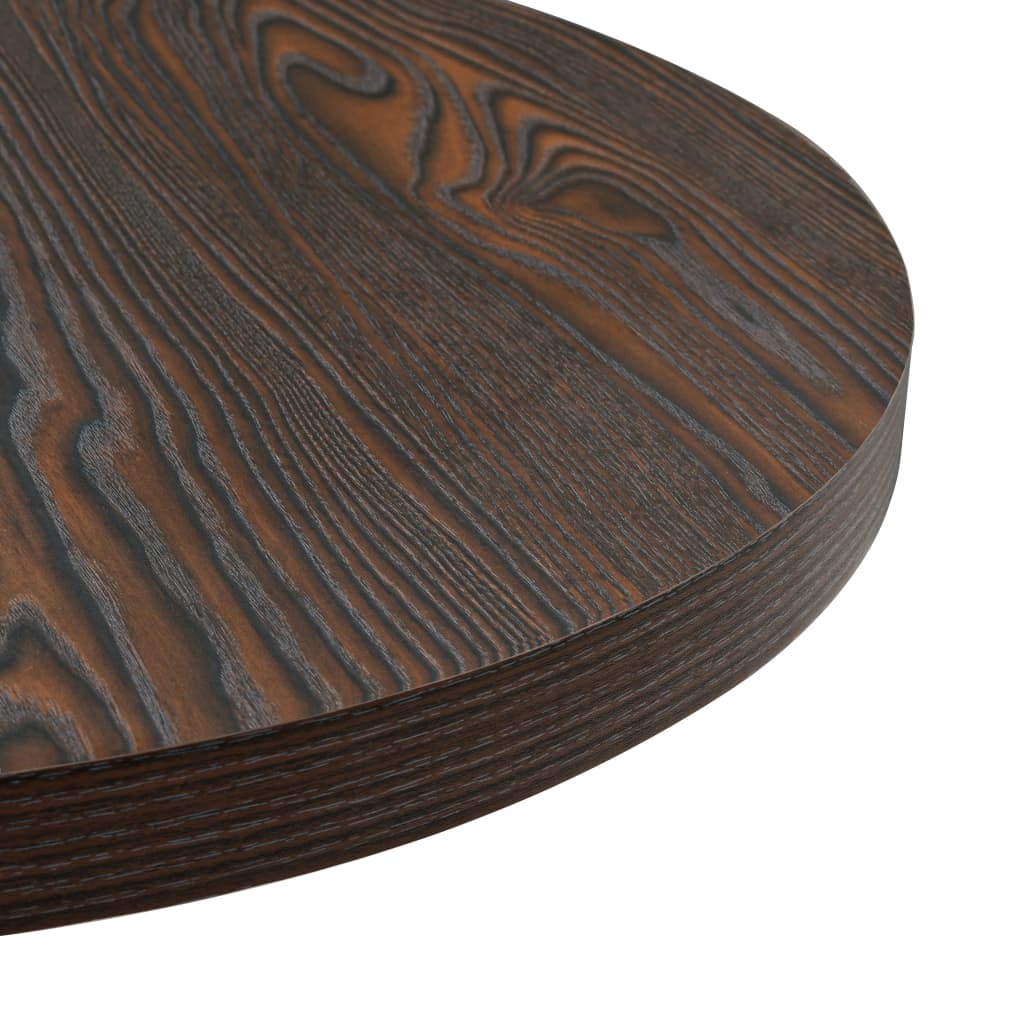Mesa De Bar Bistró Mdf Y Acero Redonda Fresno Oscuro 60x75 Cm_3