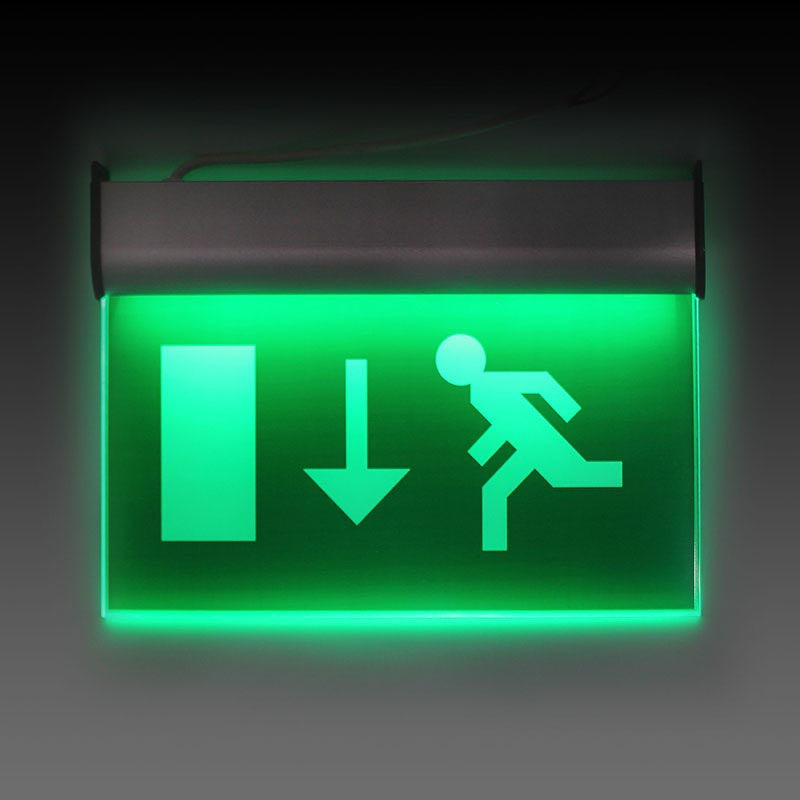 Luz Led Con Señaletica Para Carril Trifásico Rail Exit, Verde_4