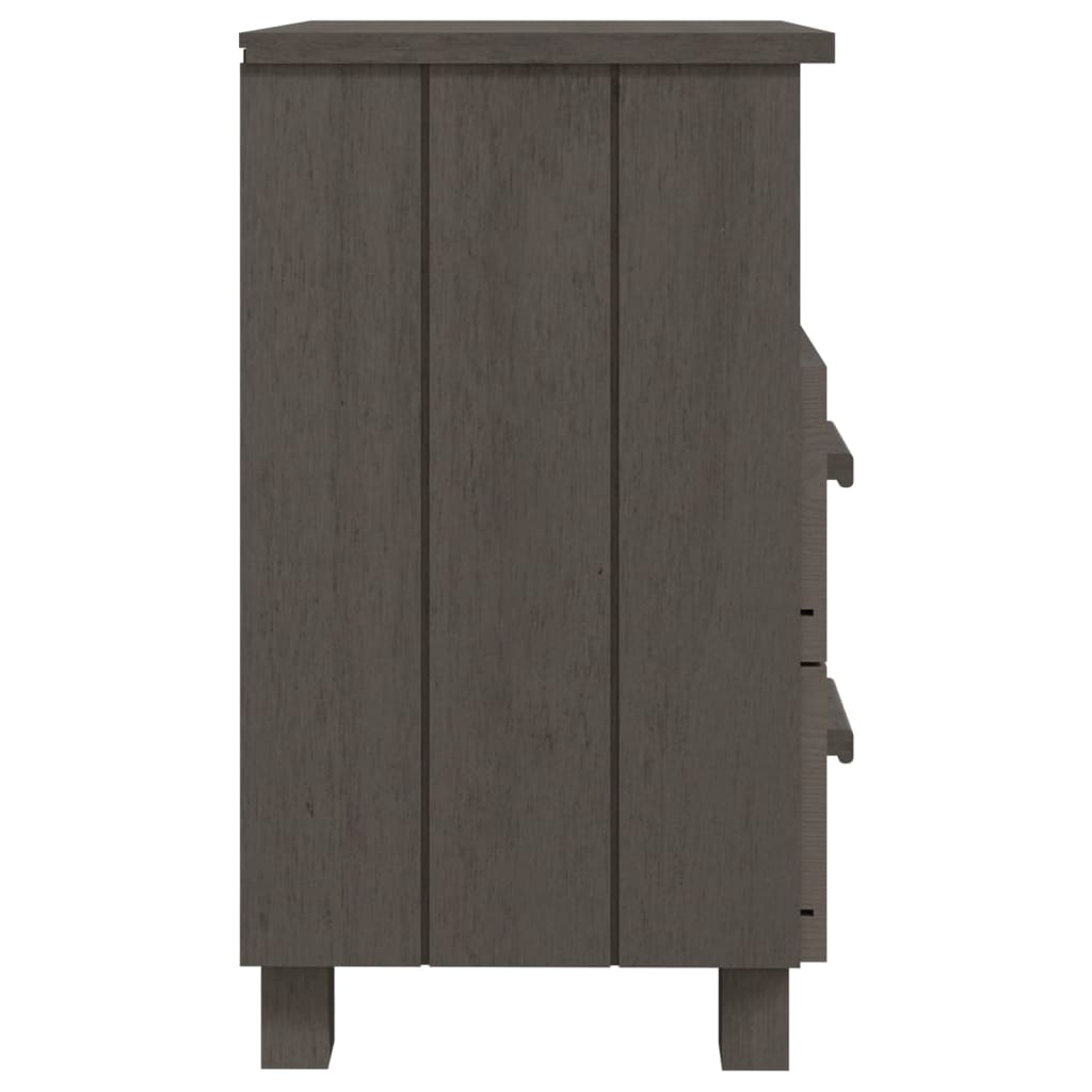 Mesita De Noche Hamar Madera Pino Maciza Gris Claro 40x35x62 Cm_2