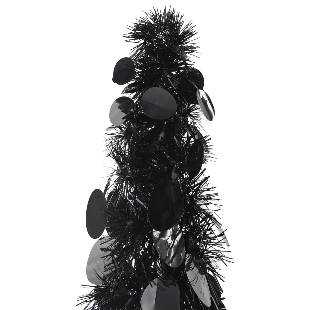 Vidaxl Árbol De Navidad Artificial Emergente Pet Negro 180 Cm_1