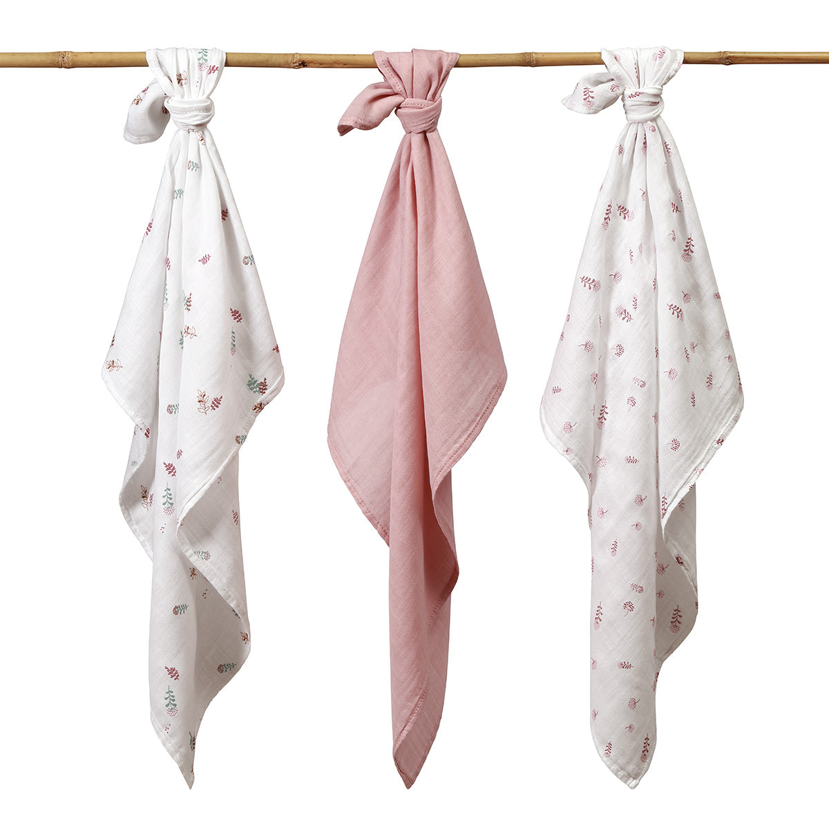 Pack 3 Muselinas Bambú Organico 70x70 Cm Rosa Nude_3