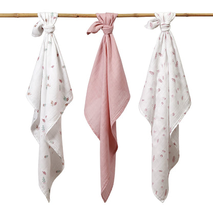 Pack 3 Muselinas Bambú Organico 70x70 Cm Rosa Nude_3