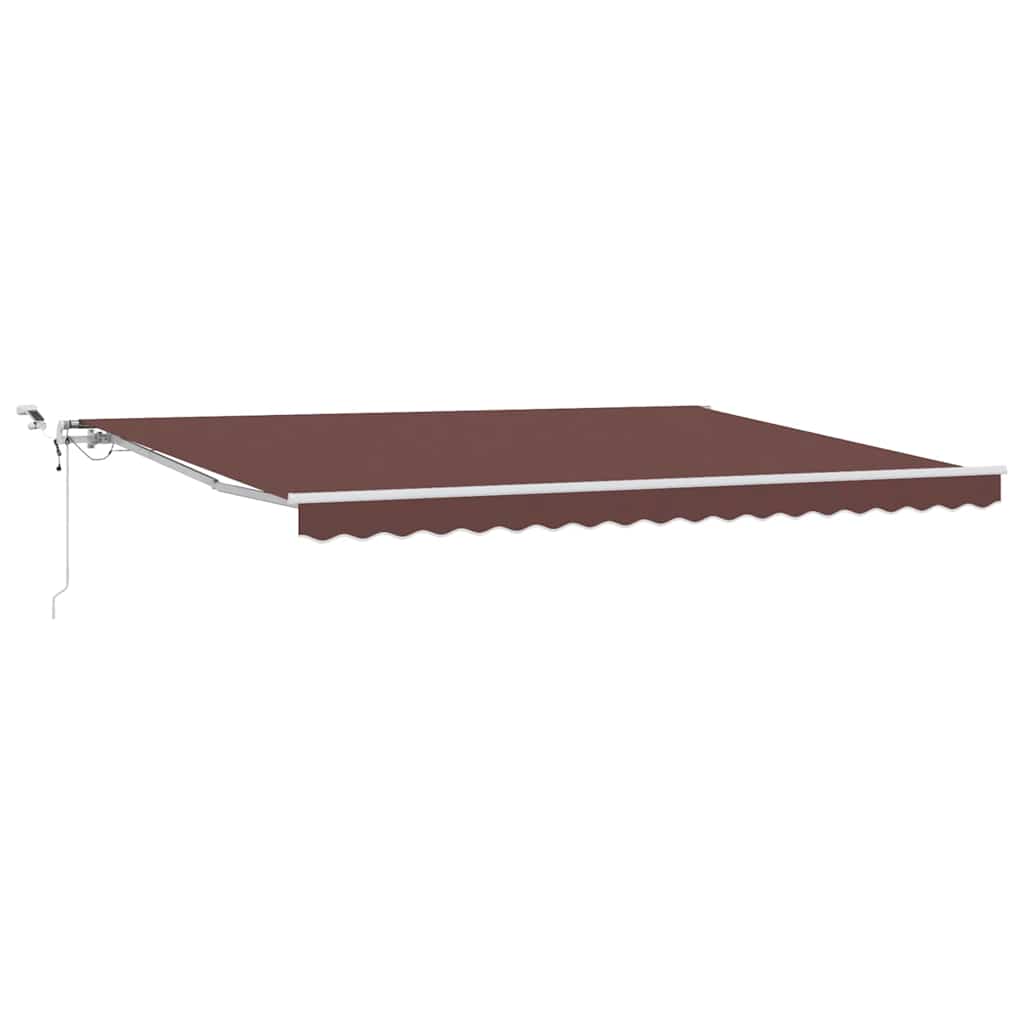 Toldo Retráctil Automático Con Luces Led Marrón 450x300 Cm_0