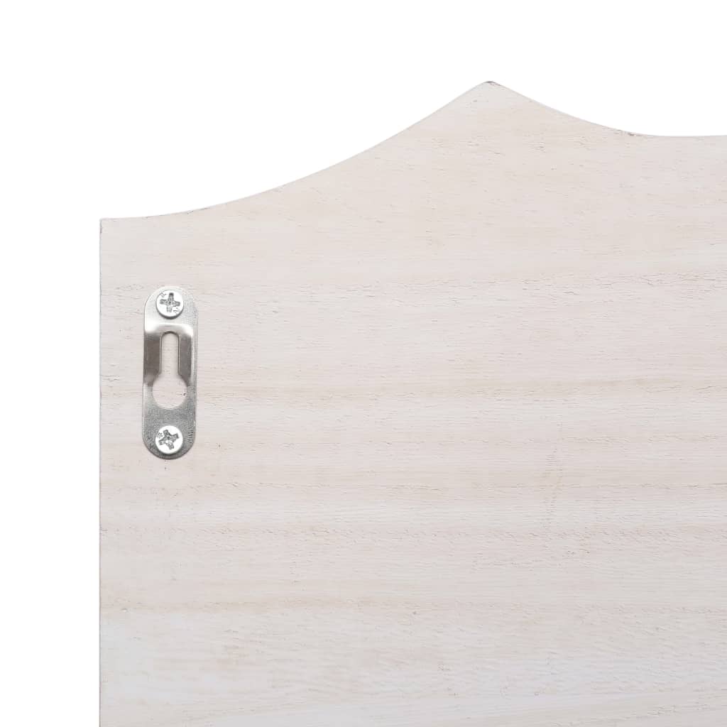 Perchero De Pared De Madera Blanco 50x10x23 Cm_5