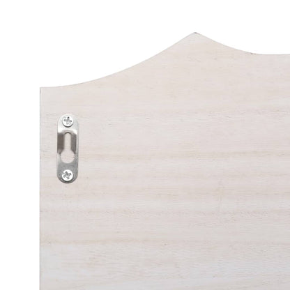 Perchero De Pared De Madera Blanco 50x10x23 Cm_5