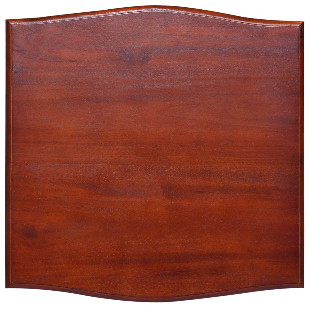 Mesita De Noche Clásica Madera Maciza De Caoba Marrón_4