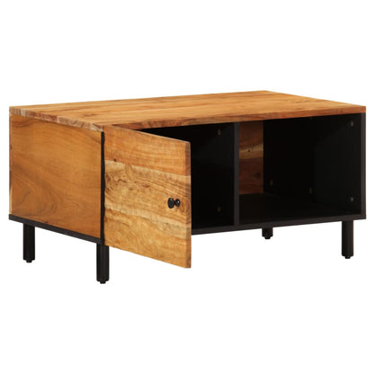 Mesa De Centro Madera Maciza De Acacia 80x50x40 Cm_2