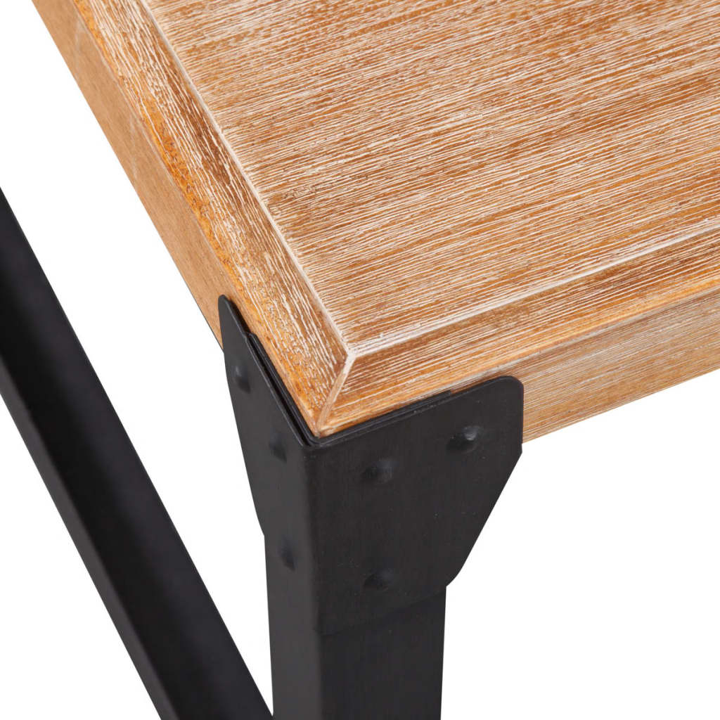Mesa De Centro De Madera Maciza De Acacia 100x60x45 Cm_2