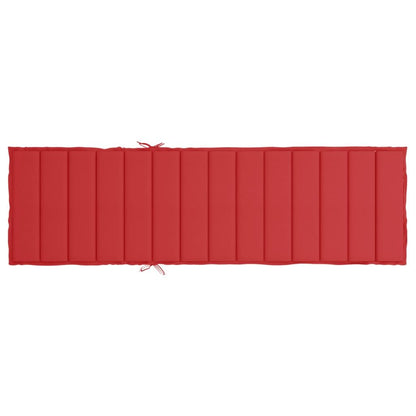 Vidaxl Cojín De Tumbona De Tela Oxford Rojo 200x70x3 Cm_4