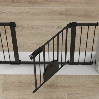 Pawhut Barrera De Seguridad Para Escaleras Y Puertas 75-131 Cm Negro_3