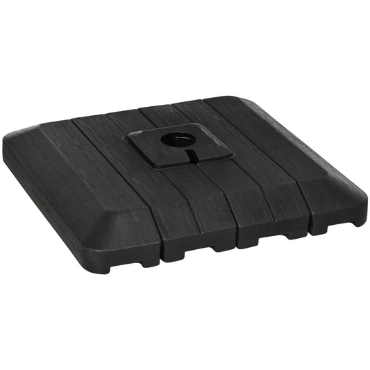 Outsunny Pesos De Base De Sombrilla En Voladizo De 4 Piezas 98x98x18,5 Cm Negro_0
