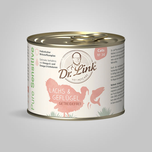 Lata De Comida Húmeda Para Gato - Carne De Aves De Corral Y Salmón 100% Natural_0