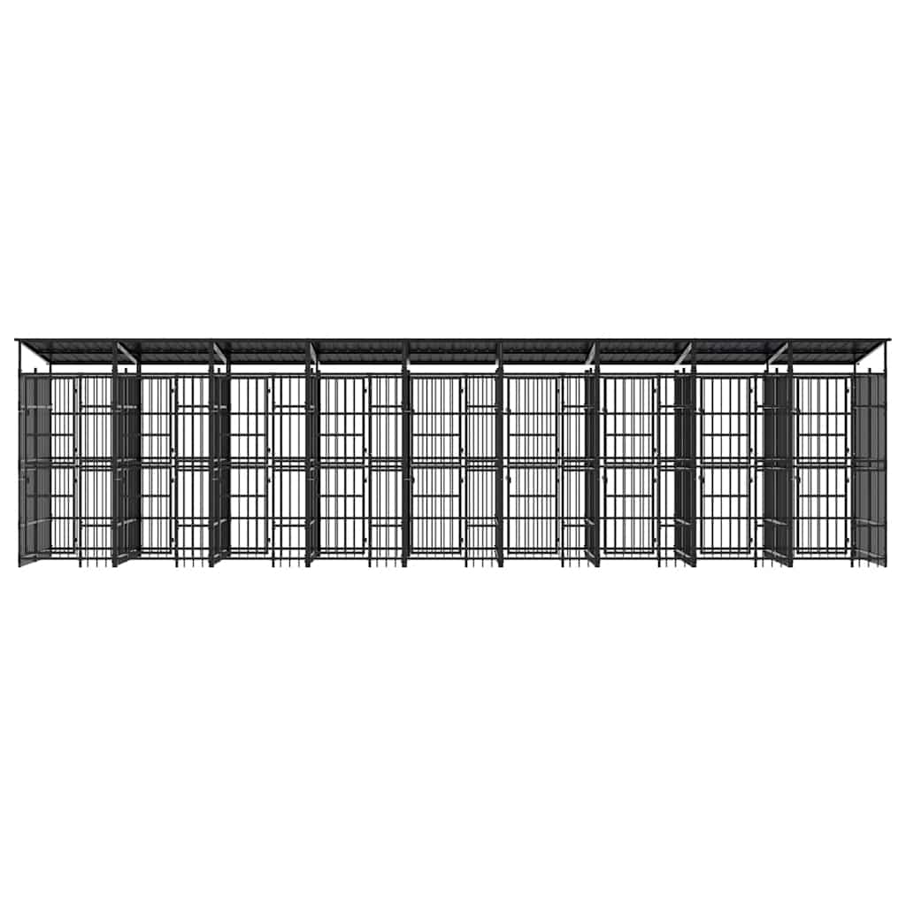 Perrera De Exterior Con Techo De Acero 16,59 M²_4
