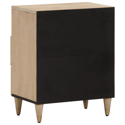 Mesita De Noche Madera Maciza De Mango 50x33x60 Cm_3