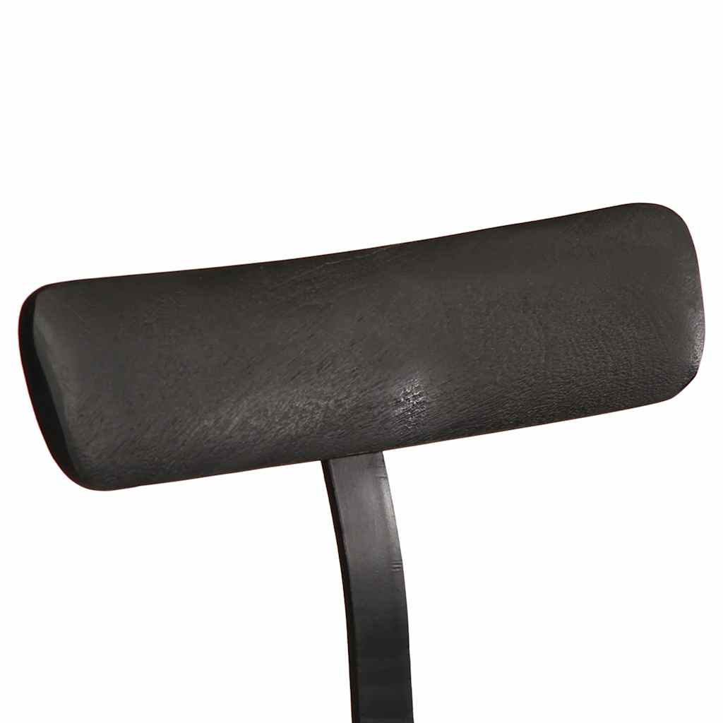 Taburetes De Barra 2 Uds Negro 49x43x103 Cm Madera Maciza Mango_3