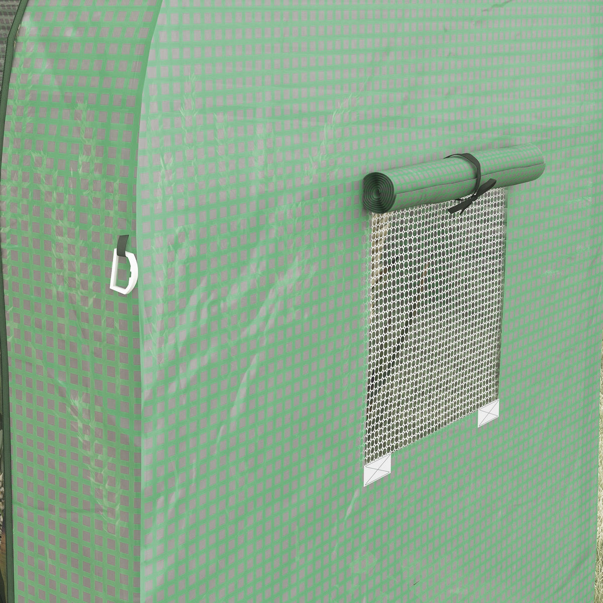 Outsunny Invernadero De Jardín Con 4 Ventanas 2 Puertas 185x94x150 Cm Verde_4