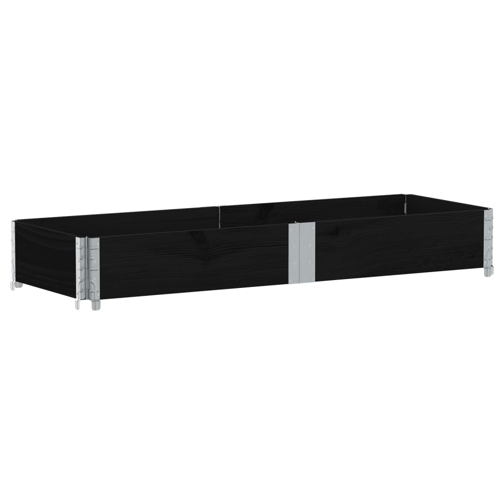 Jardinera De Madera Maciza De Pino Negro 150x50 Cm_4