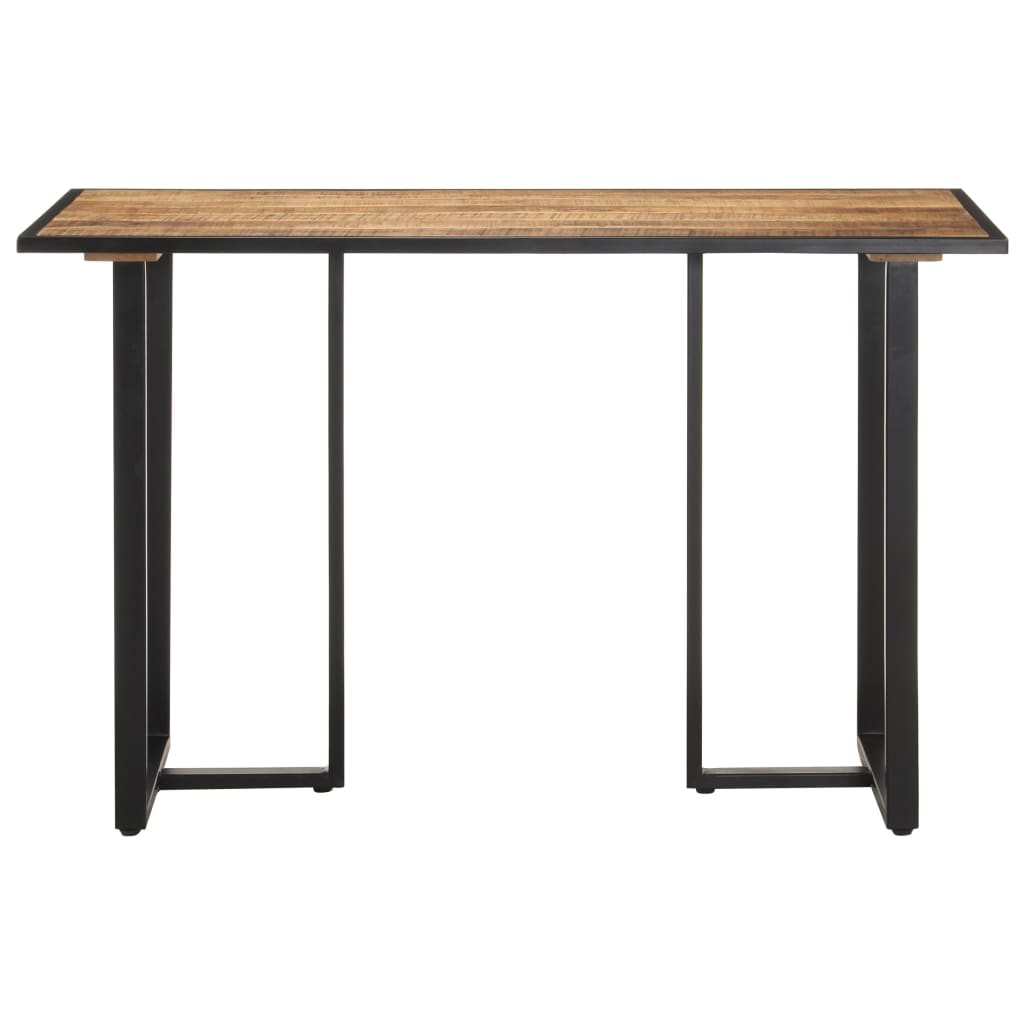 Mesa De Comedor De Madera Maciza De Mango Rugosa 120 Cm_0
