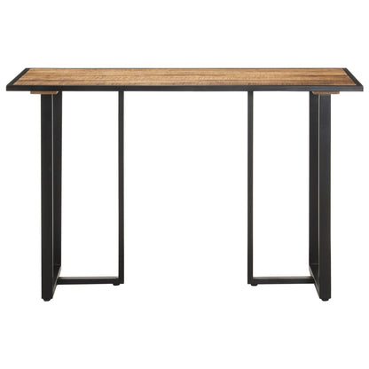 Mesa De Comedor De Madera Maciza De Mango Rugosa 120 Cm_0