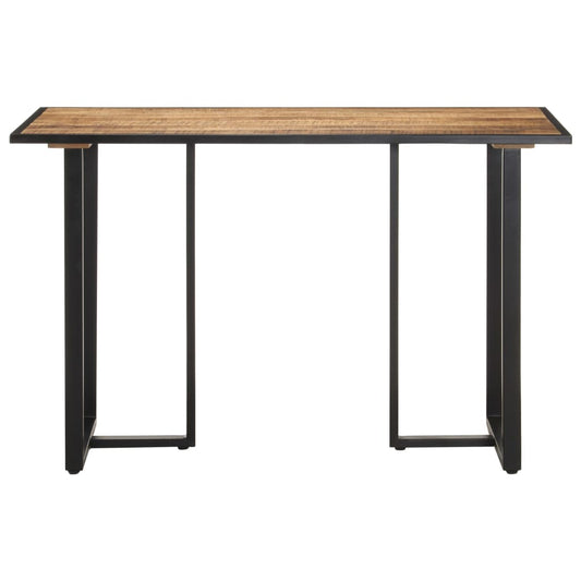 Mesa De Comedor De Madera Maciza De Mango Rugosa 120 Cm_0