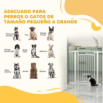Pawhut Barrera Para Perros Con Cierre Automático_3
