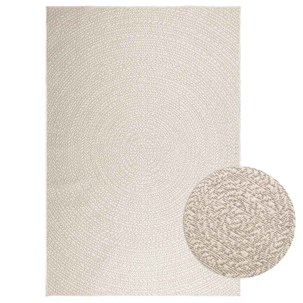 Vidaxl Alfombra Zizur Apariencia Yute Interior Exterior Crema_0