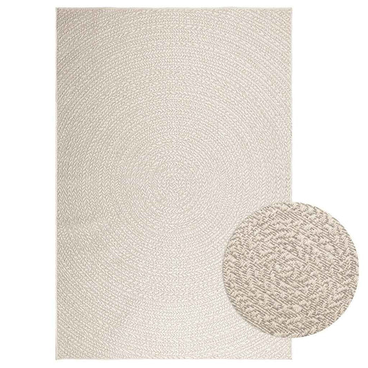 Vidaxl Alfombra Zizur Apariencia Yute Interior Exterior Crema_0