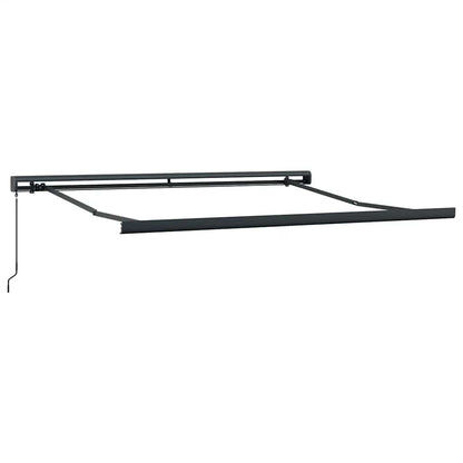Toldo Retráctil Aluminio Y Tela Naranja Y Marrón 3,5x2,5 M_5