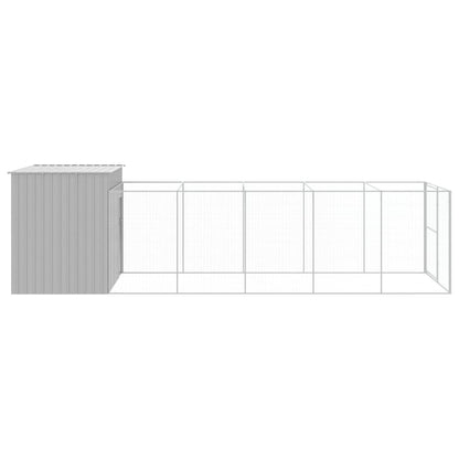 Caseta Perros Corral Acero Galvanizado Gris Claro 214x661x181cm_3