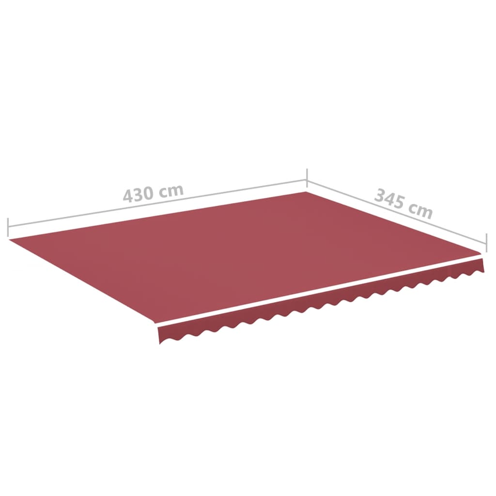 Tela De Repuesto Para Toldo Rojo Burdeos 4,5x3,5 M Poliéster_5